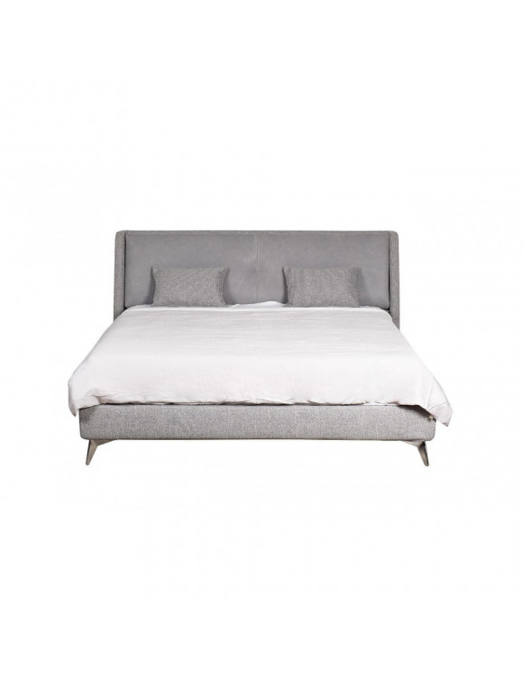 Двуспальная кровать без подъемного механизма Michelle Серая 183*230*99см Gaud51 в интернет-магазине зеркальной мастерской ЗЕРКАЛА-М фото