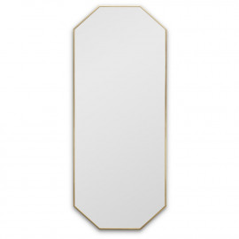 Восьмиугольное зеркало в тонкой золотой раме Stilig L Gold (Стилиг) Smal 50*120 см 