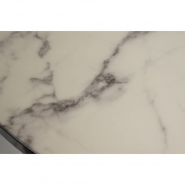 Стол обеденный круглый белый искусственный мрамор Misty White 33FS-21009STOL/OB 